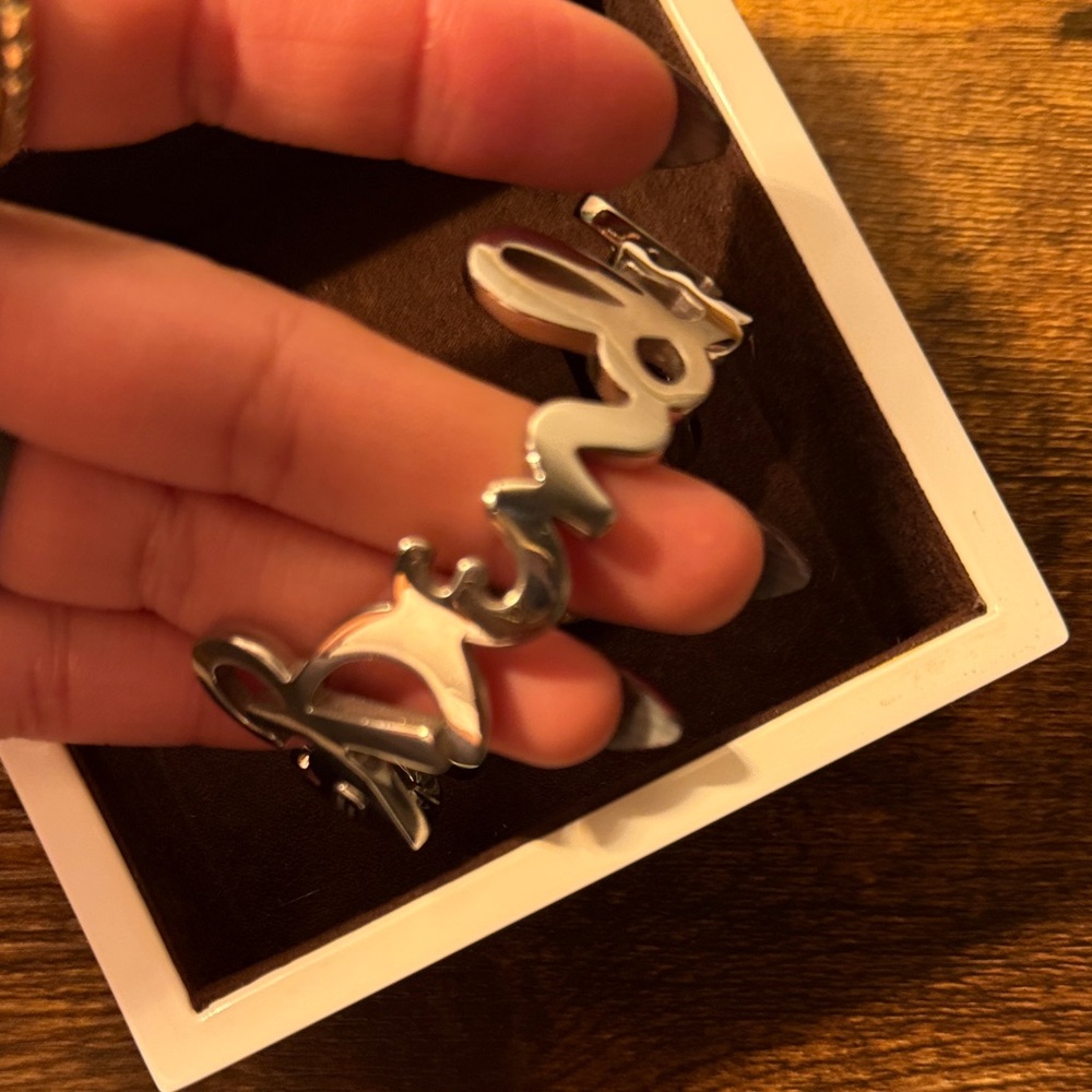 Silver Script Henri Bendel Bracelet